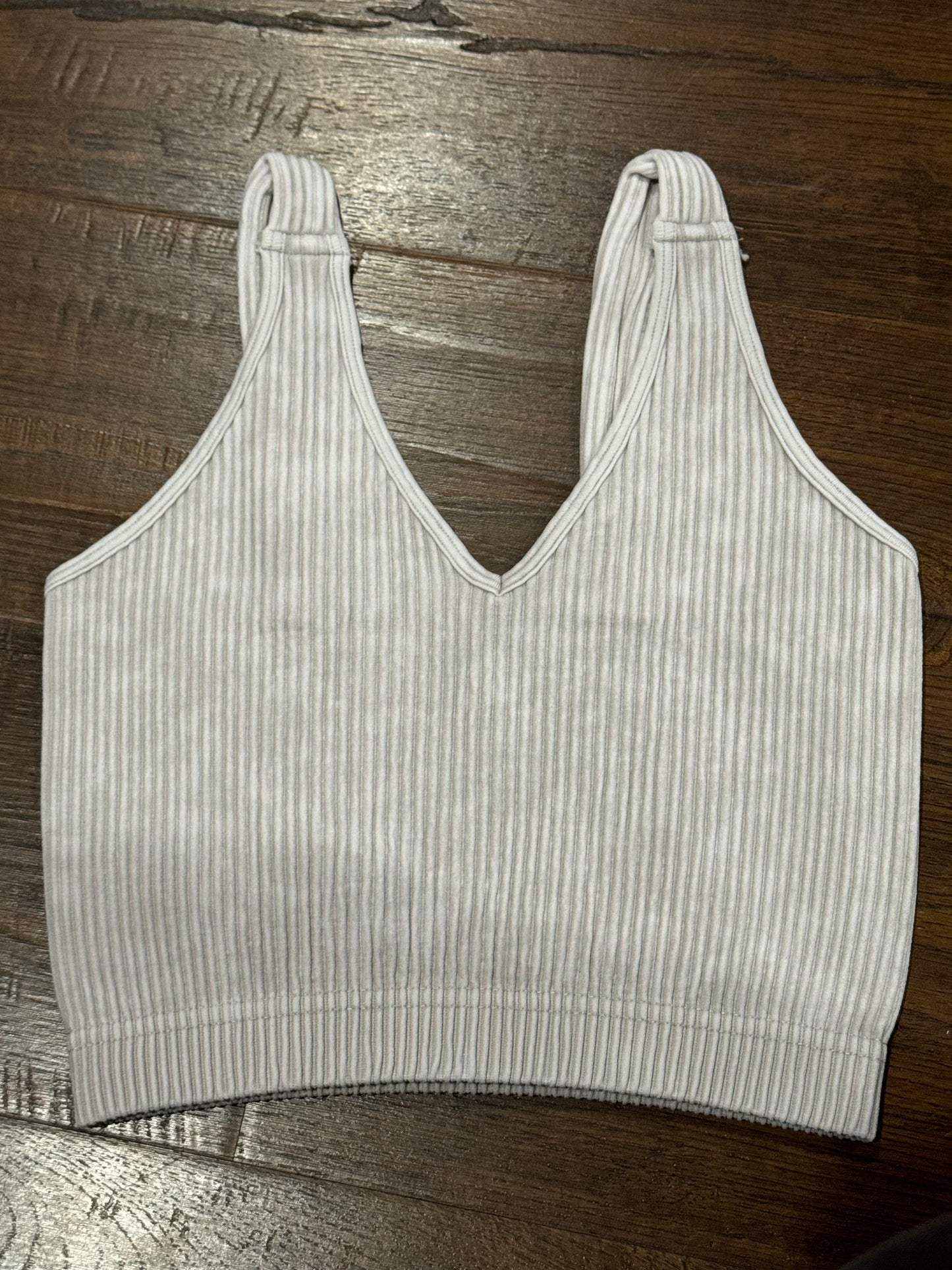 Ribbed bralette- bone