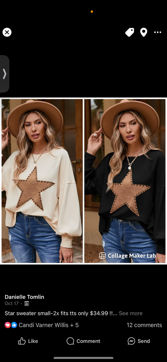 Stud star top