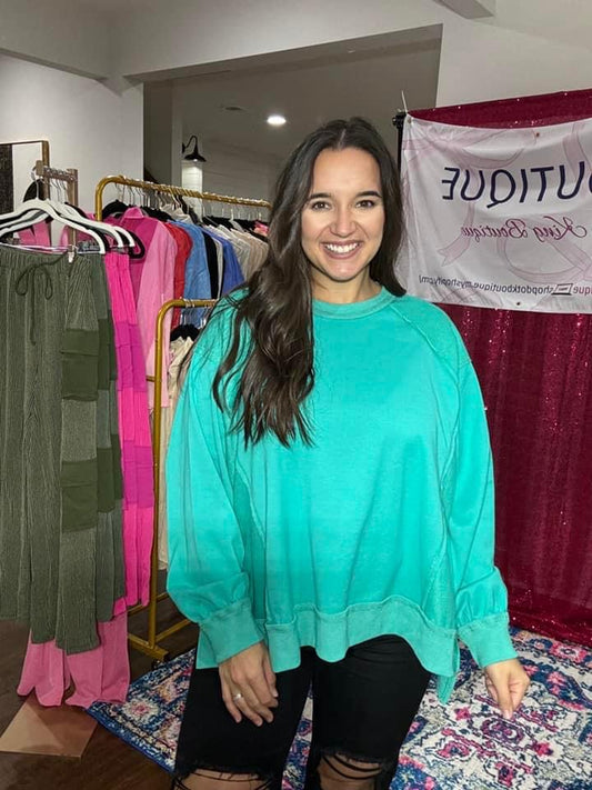 Turquoise pullover