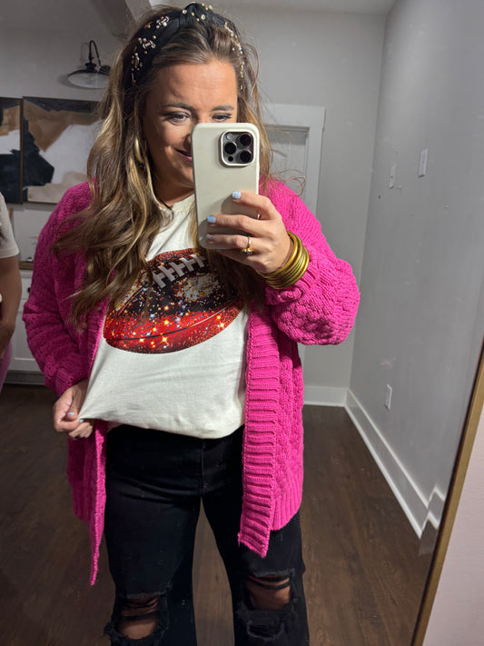 Sparkle football tee