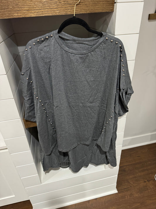 Stud Tunic gray