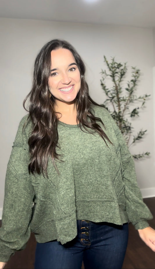 The Harper pullover - Olive