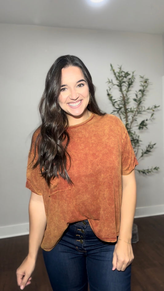 KB pocket tunic- Rust