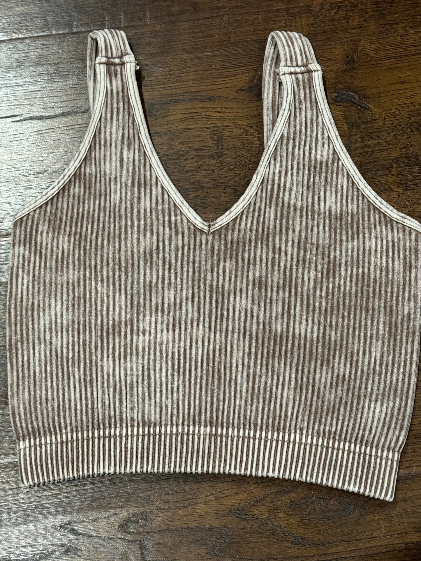 Ribbed bralette mocha