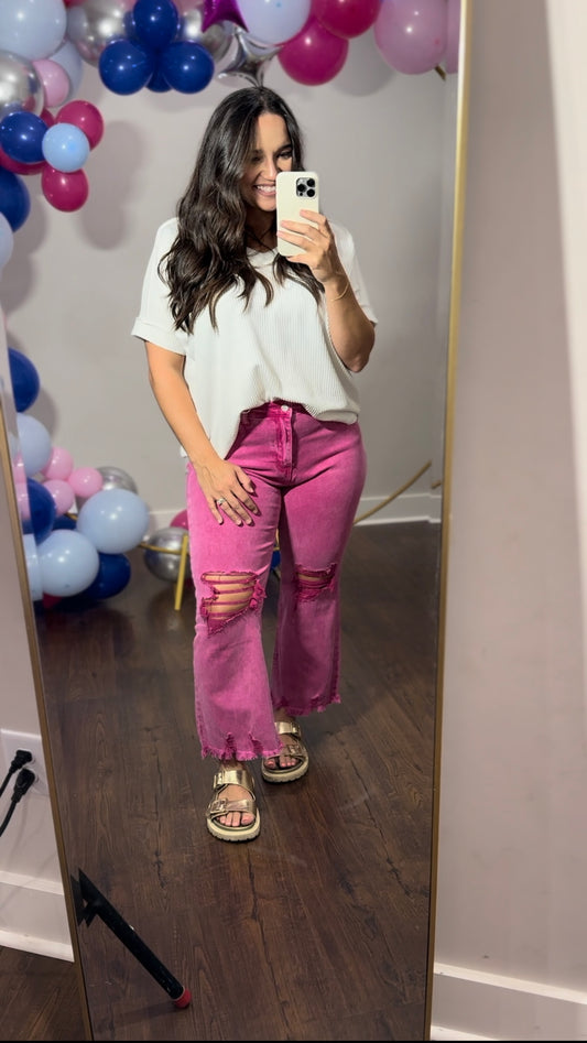 The Henley Pants -Pink
