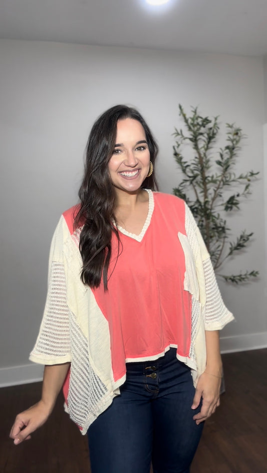 Peach Pol Top