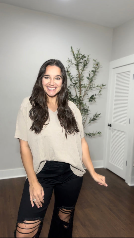 DOTK STAPLE TOP- Lt Mocha