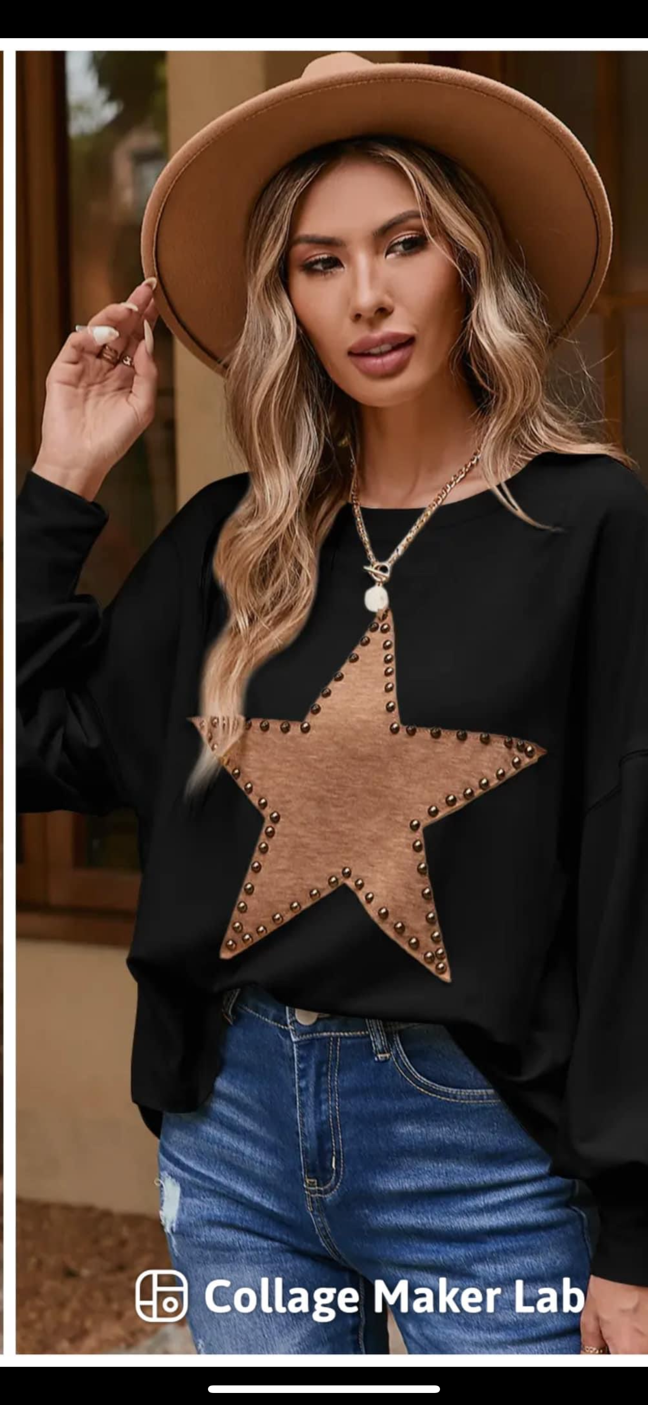 Star sweater black