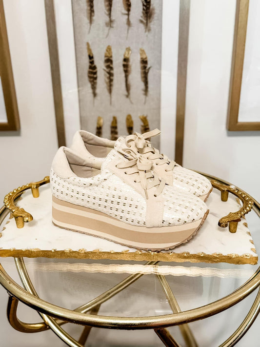 Gold shimmer Tennis wedge