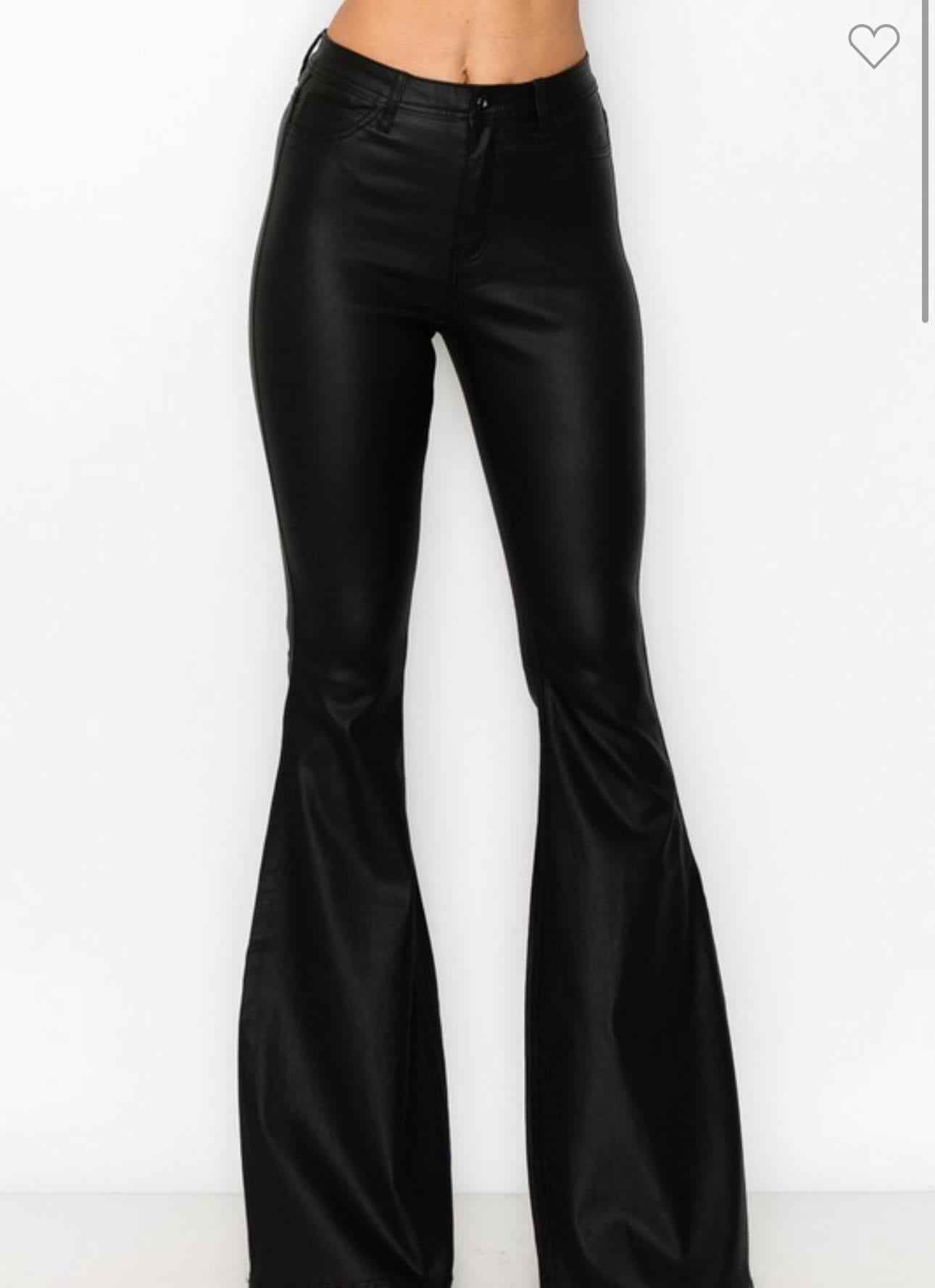 Shiny black pant