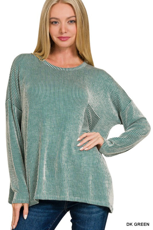 Preston Ribbed tunic- Green