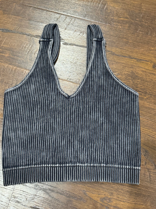 Ribbed bralette black
