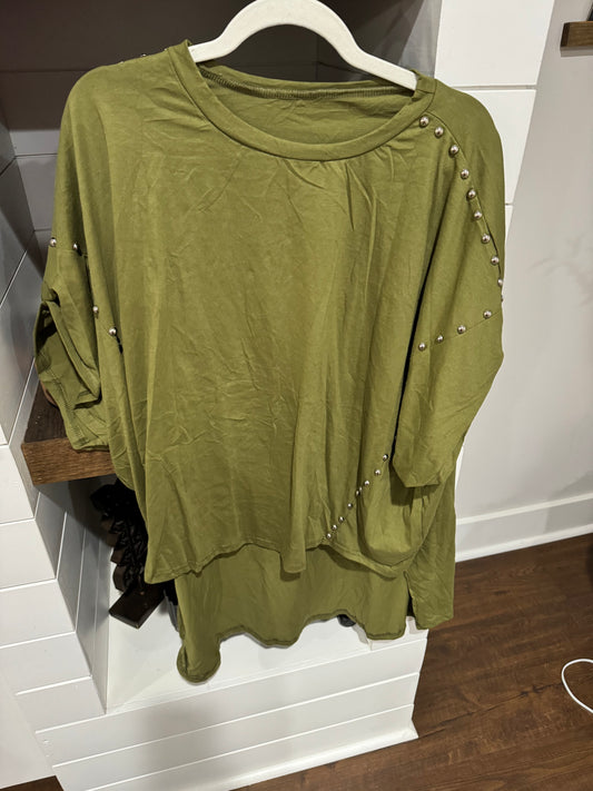 Stud Tunic Olive