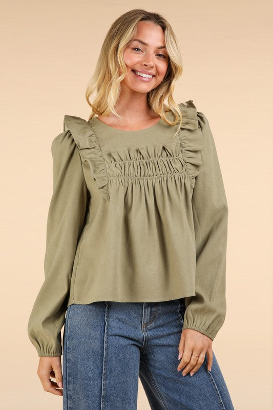 Macy ruffle top